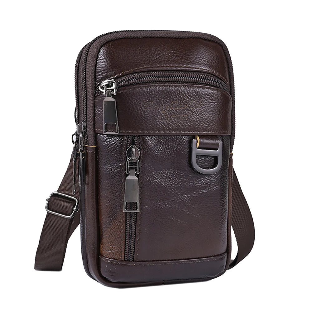 Men’s Stylish Waterproof Leather Crossbody Bag – Lightweight Simple Shoulder Sling Bag for Travel, Outdoor & Daily Fashion