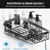 Adhesive No-Drill 5-Pack Corner Shower Caddy Set – Rustproof Stainless Wall-Mounted Organizer Shelves