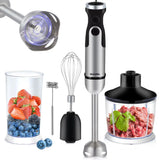 Biolomix 1200 W 5-in-1 Immersion Hand Stick Blender Mixer – Vegetable & Meat Grinder, 800 ml Chopper, Whisk & 600 ml Smoothie Cup