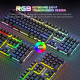 T3 Wireless Gaming Keyboard & Mouse Combo – Full-Size RGB Backlit, Rechargeable 4200mAh, USB-C Dual Receiver, Silent Mouse