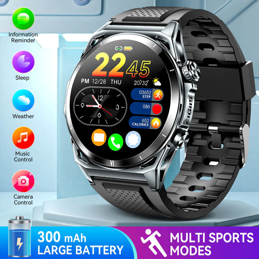 EIGIIS KE6 Smart Watch – 1.43” AMOLED Sports Watch for Men with Bluetooth Call, Health Monitoring & IP68 Waterproof Design