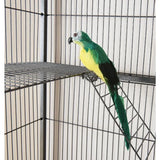 Large Bird Cage with Rolling Stand – Wide Flight Metal Parrot Cage for Budgies, Parakeets & Conures, Secure Animal Habitat