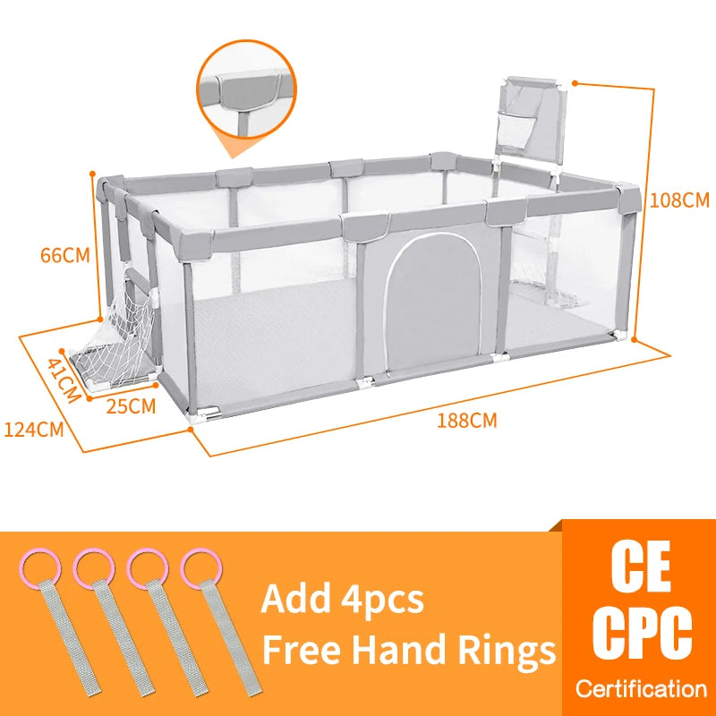 Pangdube Baby Playpen – Safe Activity Fence Playground for Children, Indoor/Outdoor Baby Games Park for 6 Months to 6 Years