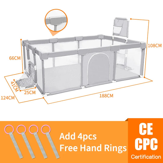Pangdube Baby Playpen – Safe Activity Fence Playground for Children, Indoor/Outdoor Baby Games Park for 6 Months to 6 Years