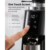 Professional Coffee Bean Grinder – 64mm Burr Grinder with 100 Grind Settings & All-Metal Chamber | Precision Espresso & Pour-Over Grinder