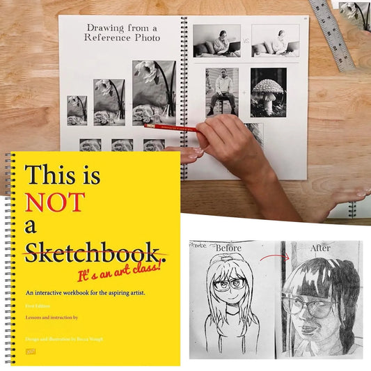 Interactive Art Class Workbook – Spiral Bound Creative Guide with Exercises & Tutorials 🎨📘