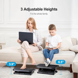 Foot Rest for Under Desk at Work,Adjustable Footrest with Massage Texture and Roller,Ergonomic Foot Stool with 3 Height Position