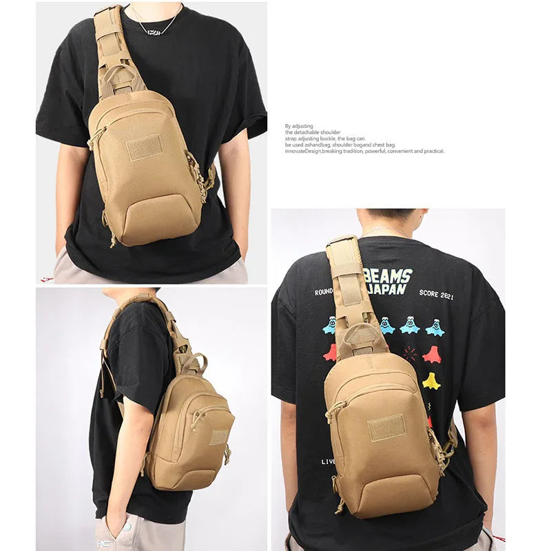 Camo Tactical Chest Bag – Multifunctional Outdoor Camo Sling with Hidden Pistol Pocket