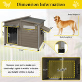 Outdoor Dog House for Summer – Weatherproof Wooden Kennel with Chew-Proof Iron Frame, Removable Floor & Adjustable Vent