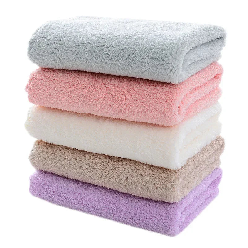 Coral Velvet Bath Towel Set – Soft, Plush & Highly Absorbent Household Towels