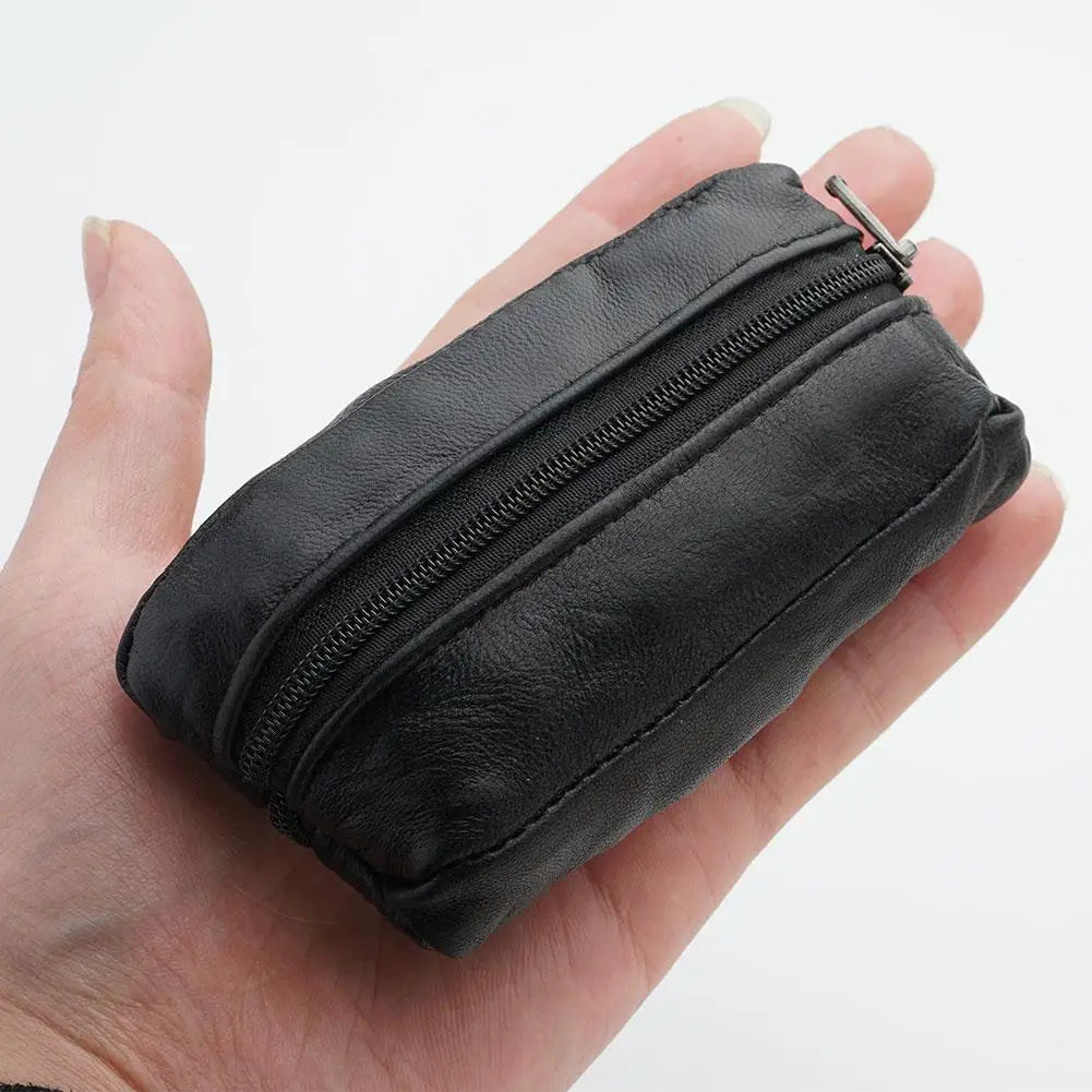 Genuine Leather Keychain Change Bag For Men Women FashiGenuine Leather Keychain Change Bag – Unisex Mini Clutch Organizer & Portable Coin Storage Pouchonable Clutch Key Holder Organizer Mini Portable Coin Change Storage Bag