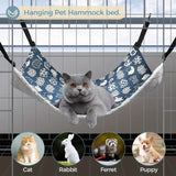 2 Pcs Reversible Cat Hanging Hammock – Soft Breathable Pet Cage & Bed for Small Dogs, Rabbits & Cats