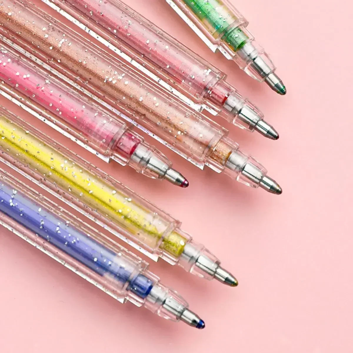 Glitter Gel Pen Set – 8/12/18 Color Options, 1.0 mm Smooth Writing & DIY Stationery Gift ✨