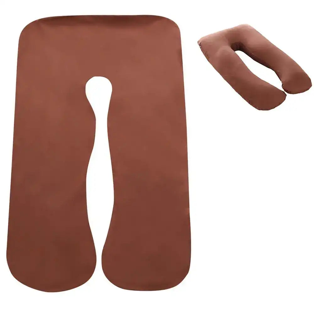 U-Shaped Maternity Cushion Cover 80 × 160 cm – Multi-Functional Cotton Pillowcase for Side Sleepers