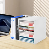 📂 Desktop File Holder Organizer – White PVC Desk File Organizer & Mail Sorter for Office, Home & School