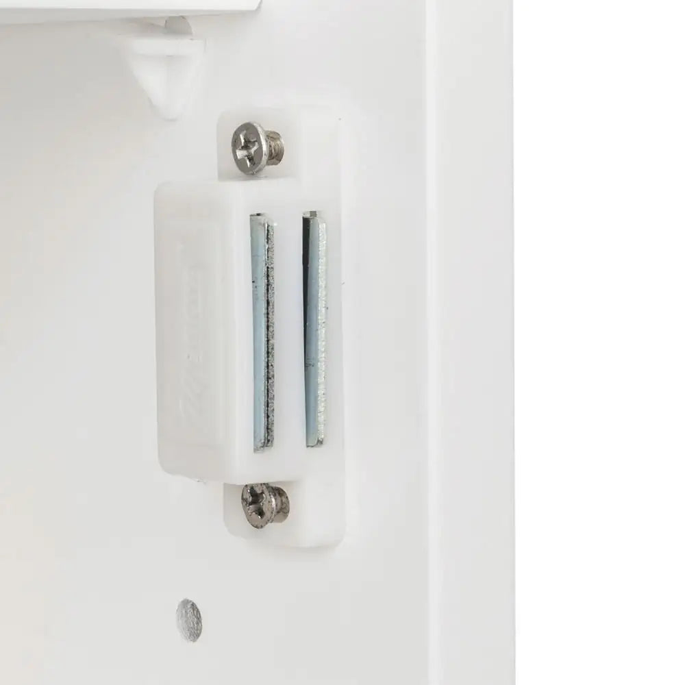 White Wall-Mounted Bathroom Cabinet with Mirror – Single Door Storage Unit