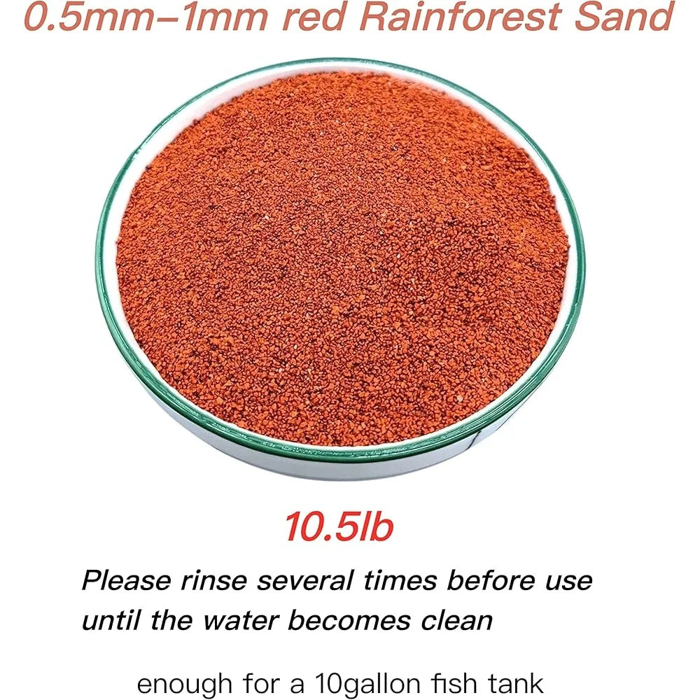 VolcanoRed 11 lb Natural Red Sand Aquarium Substrate – Coarse Lava Rock Soil for Fish Tanks & Succulents