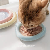 Cute Cartoon Ceramic Cat & Dog Bowl – Durable Food & Water Dish for Pets