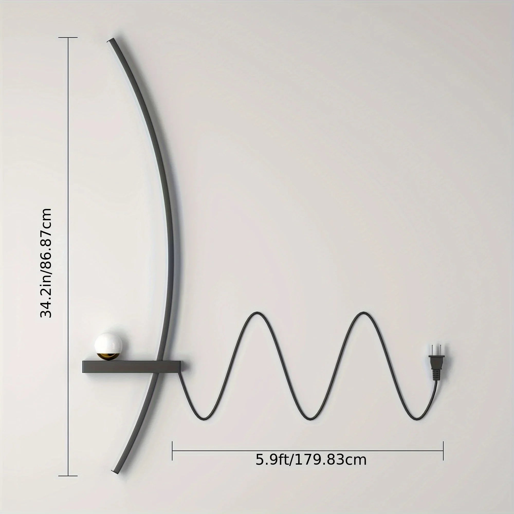 2Pcs Modern Adjustable LED Wall Sconce – 31.5" Arched Metal Bedside Lamp with 3000K Warm Glow for Bedroom 💡🛏️