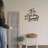 Minimalist Metal Wall Art – “Get Sh*t Done” Black & White Motivational Typography for Modern Home & Office Walls