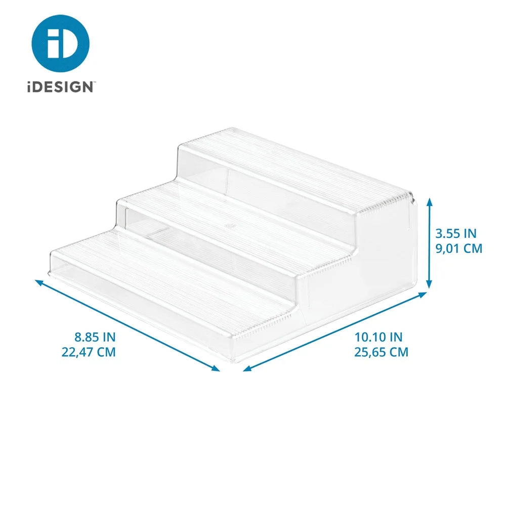 Clear 3-Tier Pantry Organizer Storage Shelf – Easy-Access Condiment & Spice Rack