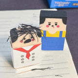 Creative Baldness Old Man Pencil Eraser – Funny Cartoon School Stationery
