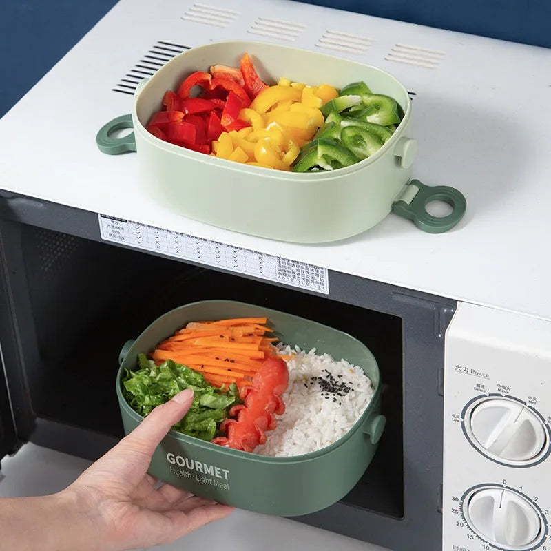 Stackable 3-Layer Bento Lunch Box – Leak-Proof Large Capacity Microwave-Safe Food Container