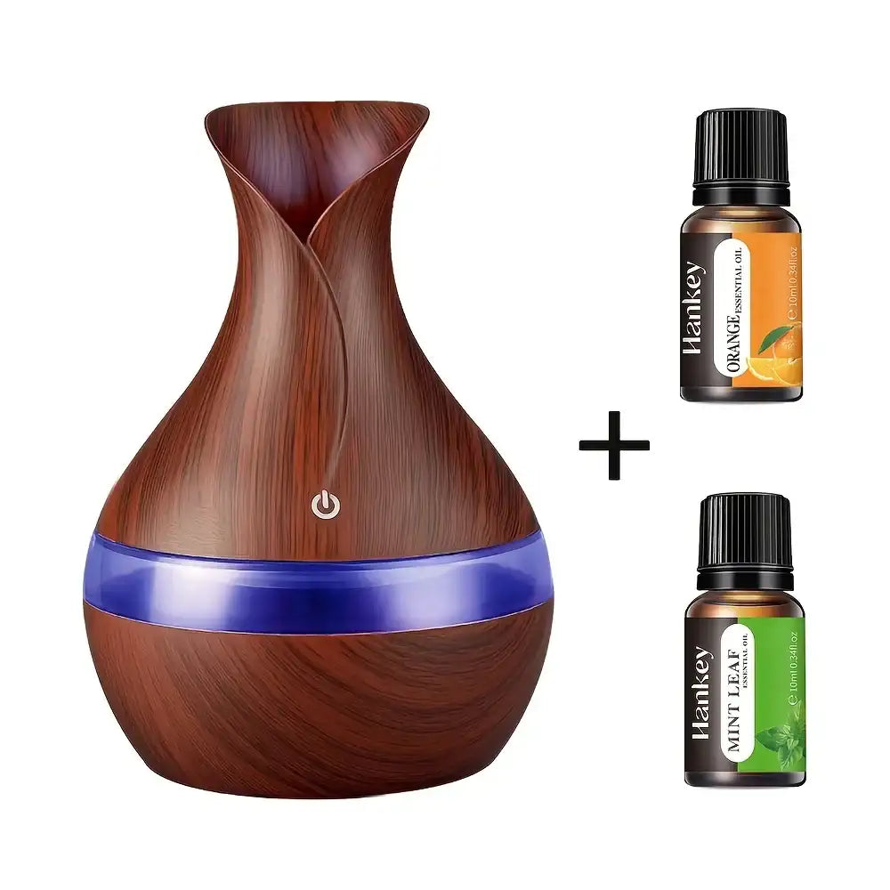 USB Humidifier & Cool Mist Maker – Portable Air Diffuser with 7-Color LED Lights for Bedroom, Living Room & Home