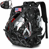 Motorcycle Helmet Backpack – Large-Capacity Waterproof Riding Bag with Helmet Holder for Cycling, Travel & Motorbike Gear