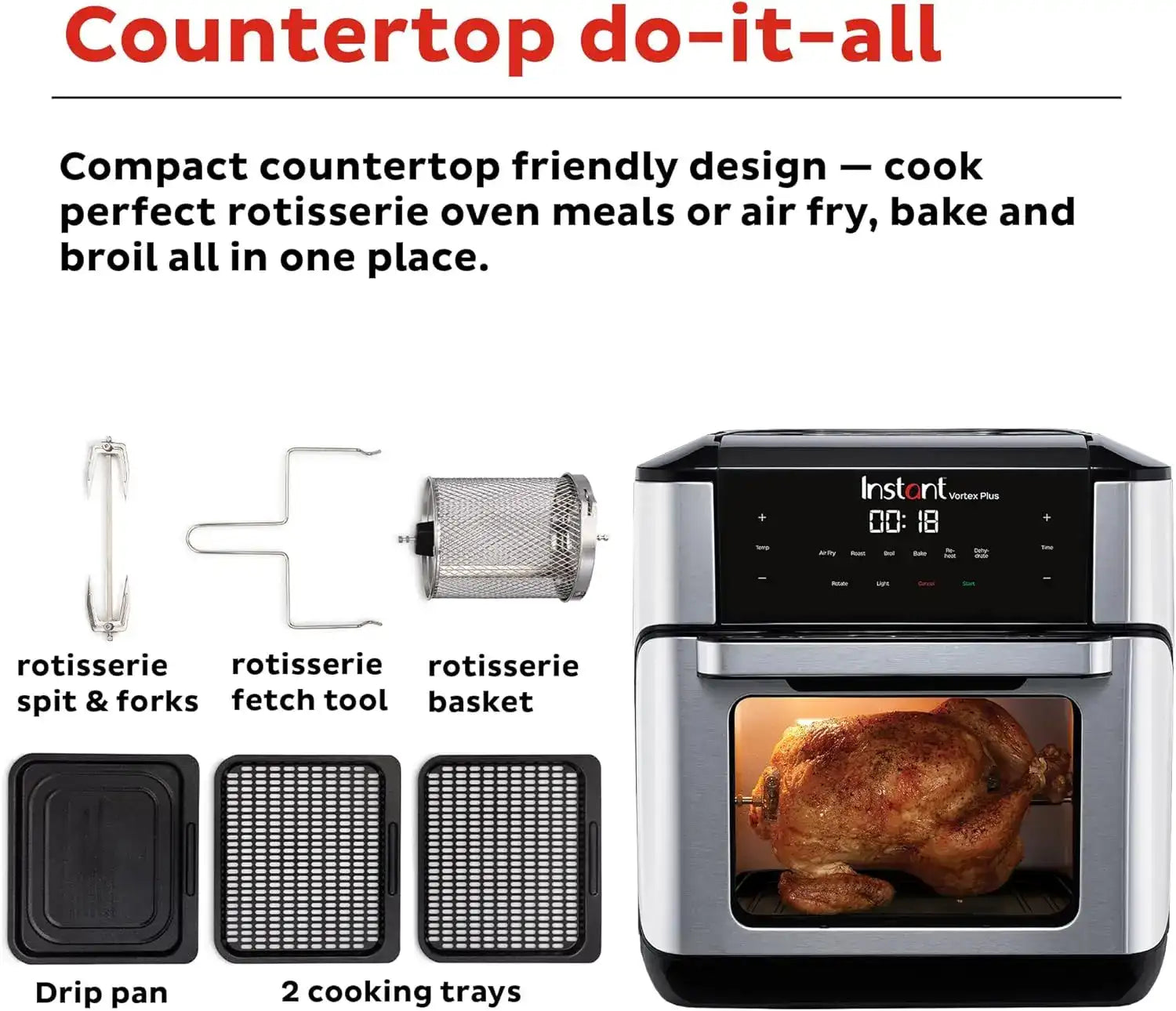 “Philips Airfryer XXL 10 Qt 7‑in‑1 – 10QT Multi-Use Digital Air Fryer (Silver/Black)”