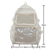Japanese Style Transparent Ita Backpack for Girls – Large Capacity Display School Bag for College Students