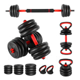 44LB Adjustable Multifunction Dumbbell Set – Dumbbell, Barbell, Kettlebell & Push-Up Home Gym System