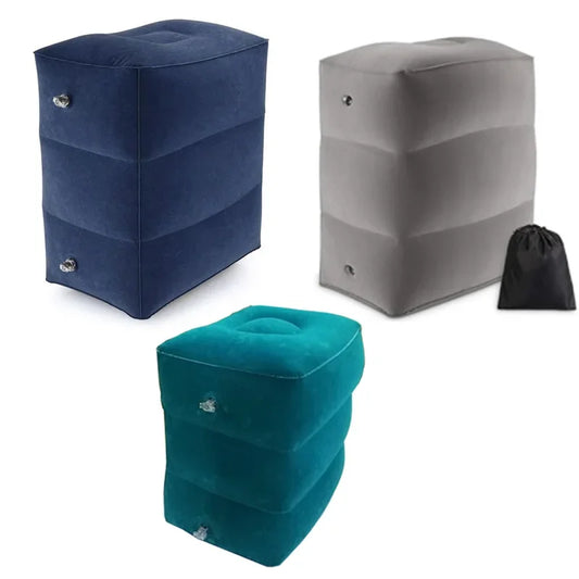 Inflatable PVC kids travel footrest pillow – airplane, car & bus sleeping cushion for comfort & support