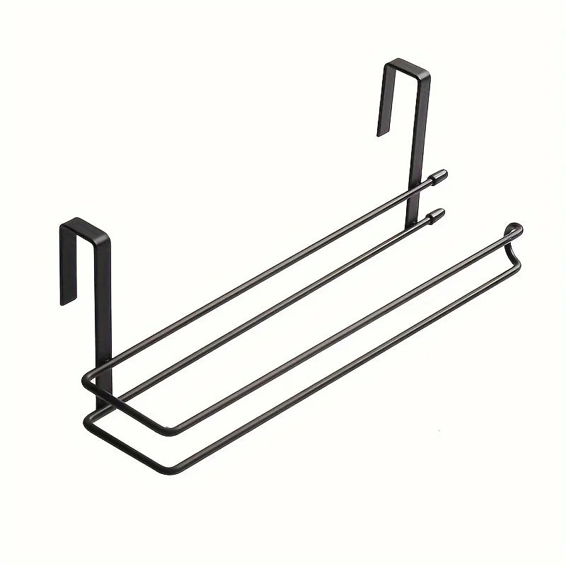 Perforation-Free Wall-Mounted Paper Towel Rack – Adhesive Plastic Roll Holder for Kitchen & Bathroom