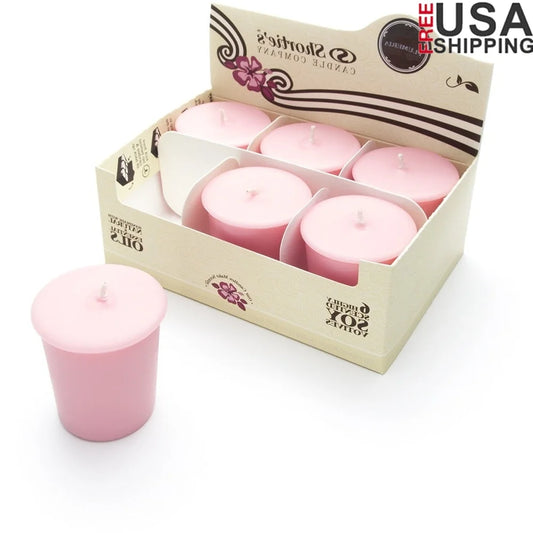 Pure Plumeria Scented Soy Votive Candles (6-Pack) – Natural Floral Aroma, Clean-Burning & Eco-Friendly Candle Set