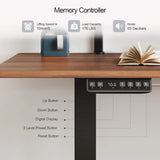 Electric Standing Desk with Dual Adjustable Monitor Shelves – Sit-Stand Desk with Memory Controller & Adjustable Height