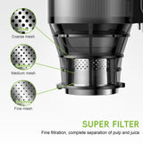 Biolomix Cold Press Juicer – 130mm Wide Feed Chute, Whole Fruit & Vegetable Slow Masticating Juicer, BPA-Free
