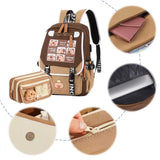 Cute Cartoon Capybara Backpack with Matching Pencil Case – Spacious & Lightweight