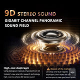 Wireless Bluetooth Smart Speaker – Transparent Glass Desktop Subwoofer with Surround Sound & Colorful Atmosphere Lights