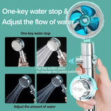 360° Rotation Water-Saving High-Pressure Shower Head – 2023 Turbo Fan Design