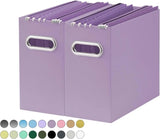 Collapsible File Organizer Box – 2-Pack Portable Storage with Handle for Office & Home (Pink) 📁