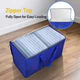 MegaMove 6-Pack Oversized Heavy-Duty Moving Bags with Zipper & Carry Handles – Space-Saving Storage Totes 🧳
