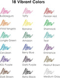 Glitter Gel Pens Set (18 Colors) – Metallic Sparkle Retractable Pens for Coloring & Creative Writing