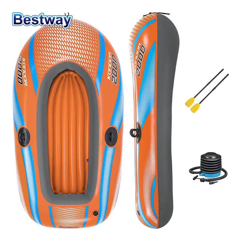 Bestway 61142 Heavy-Duty Inflatable Kayak for 1-3 Persons – Durable PVC Adventure Boat