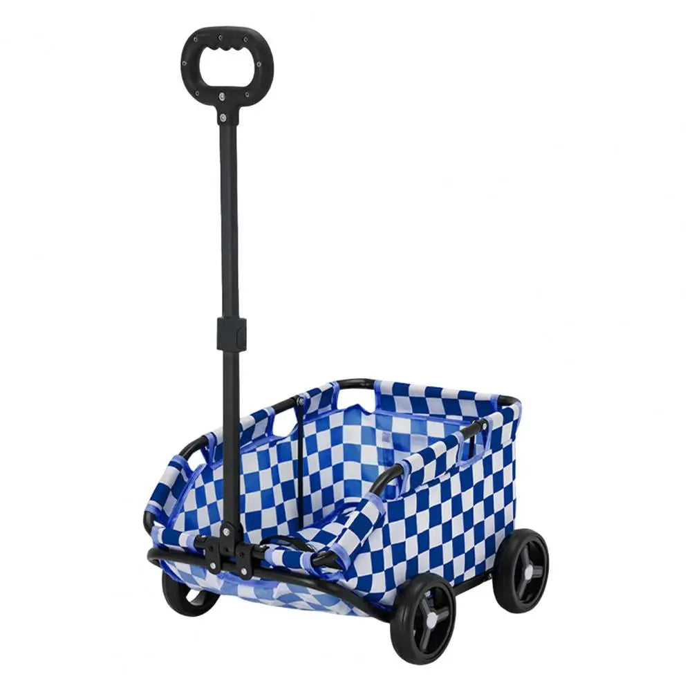 Safe Hair-Free Pet Carrier Stroller – 4-Wheel Folding Cart for Small Dogs & Cats, Travel, Shopping & Walking