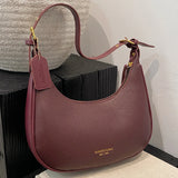 Women’s PU Leather Crescent Hobo Bag – Zipper Closure Shoulder Handbag with Inner Pocket for Work, Travel & Daily Style