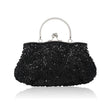 Beaded Women’s Evening Clutch with Chain-Shoulder Strap – Wedding Party Handbag