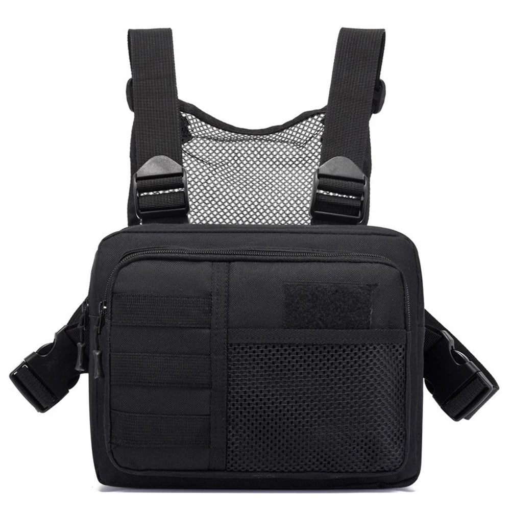 Unisex Outdoor Streetwear Vest Chest Bag – Multifunctional Waterproof Travel Harness with Multi-Pockets for Running & Daily Use