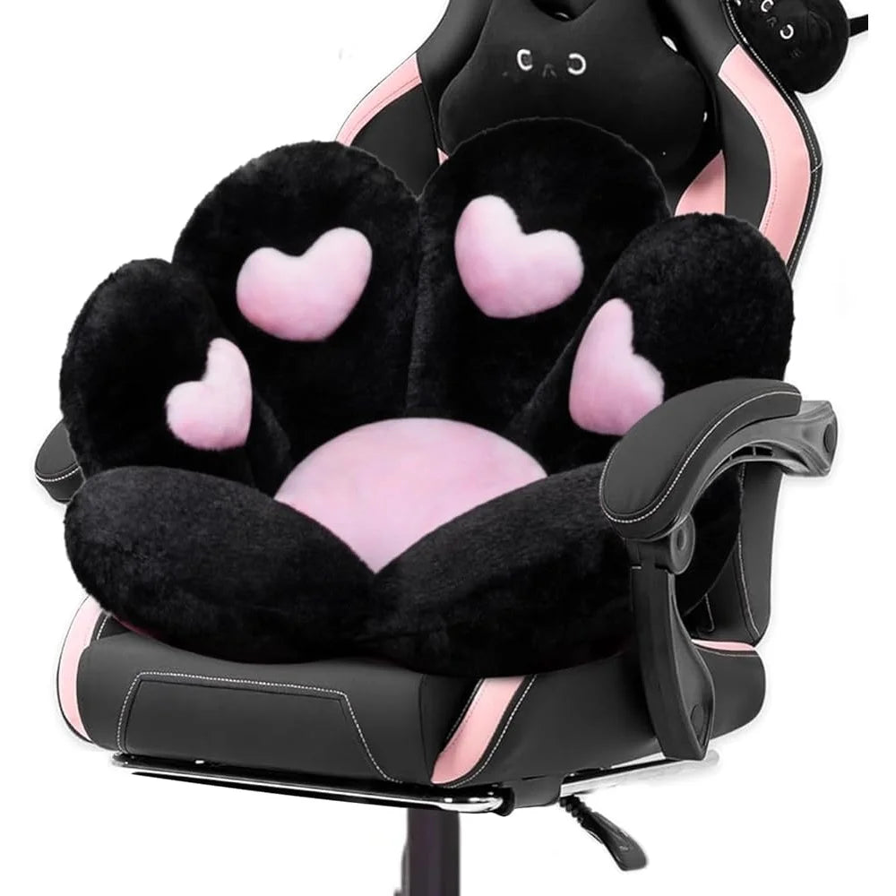 Cute Cat Paw Cushion – Plush Soft Gaming & Office Chair Cushion, Comfy Cat Paw-Shaped Floor Mat & Pillow for Home or Office