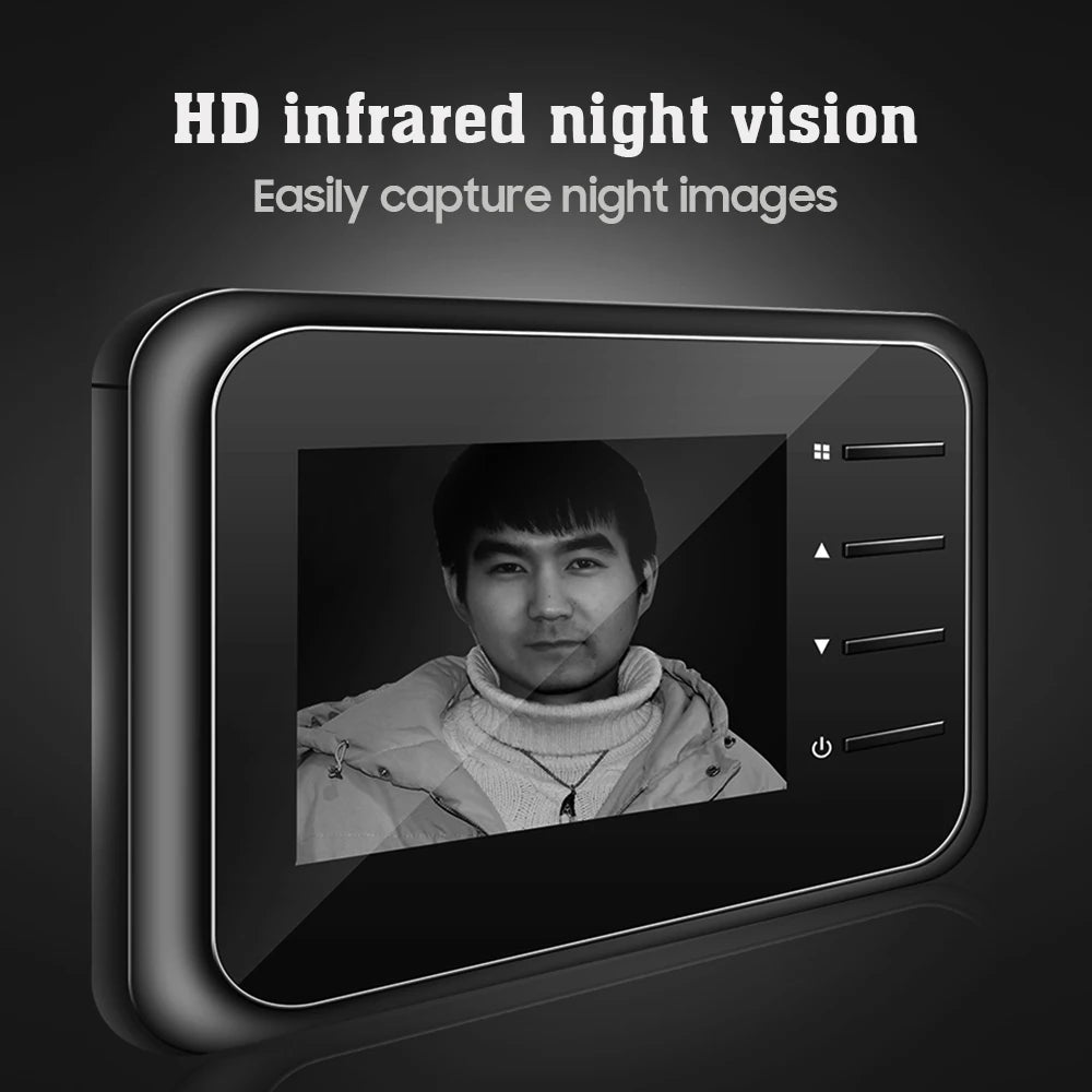 Smart Digital Doorbell & Door Viewer Camera – Wireless Peephole with Monitor, Live View, Night Vision & Photo Capture